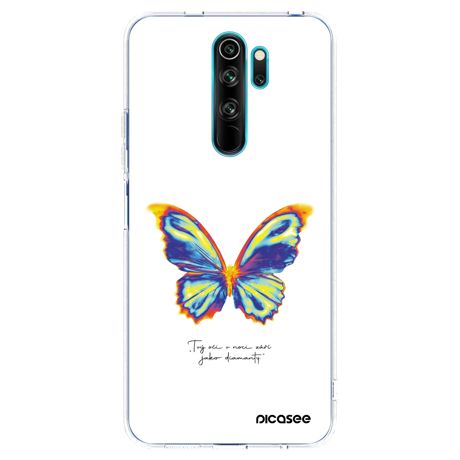 Picasee silikonowe przeźroczyste etui na Xiaomi Redmi Note 8 Pro - Diamanty White