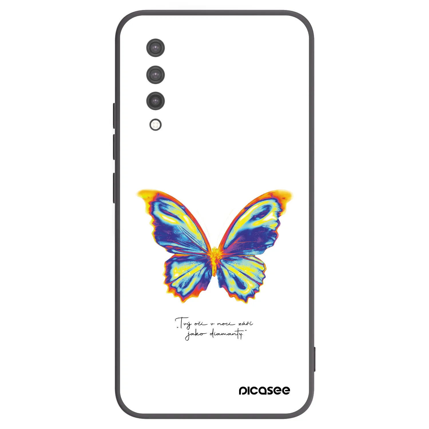 Picasee silikonowe czarne etui na Xiaomi Mi 9 Lite - Diamanty White