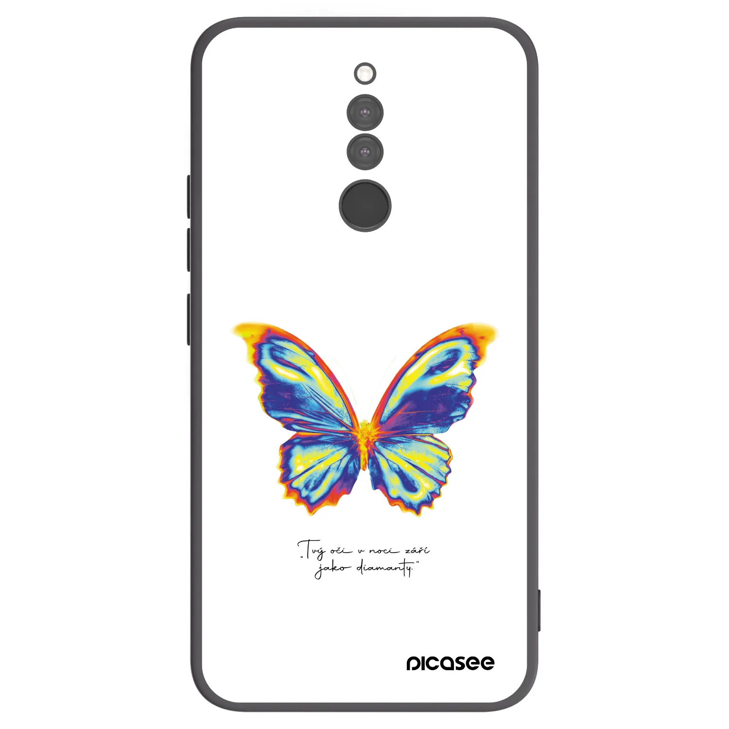 Picasee silikonowe czarne etui na Xiaomi Redmi 8 - Diamanty White