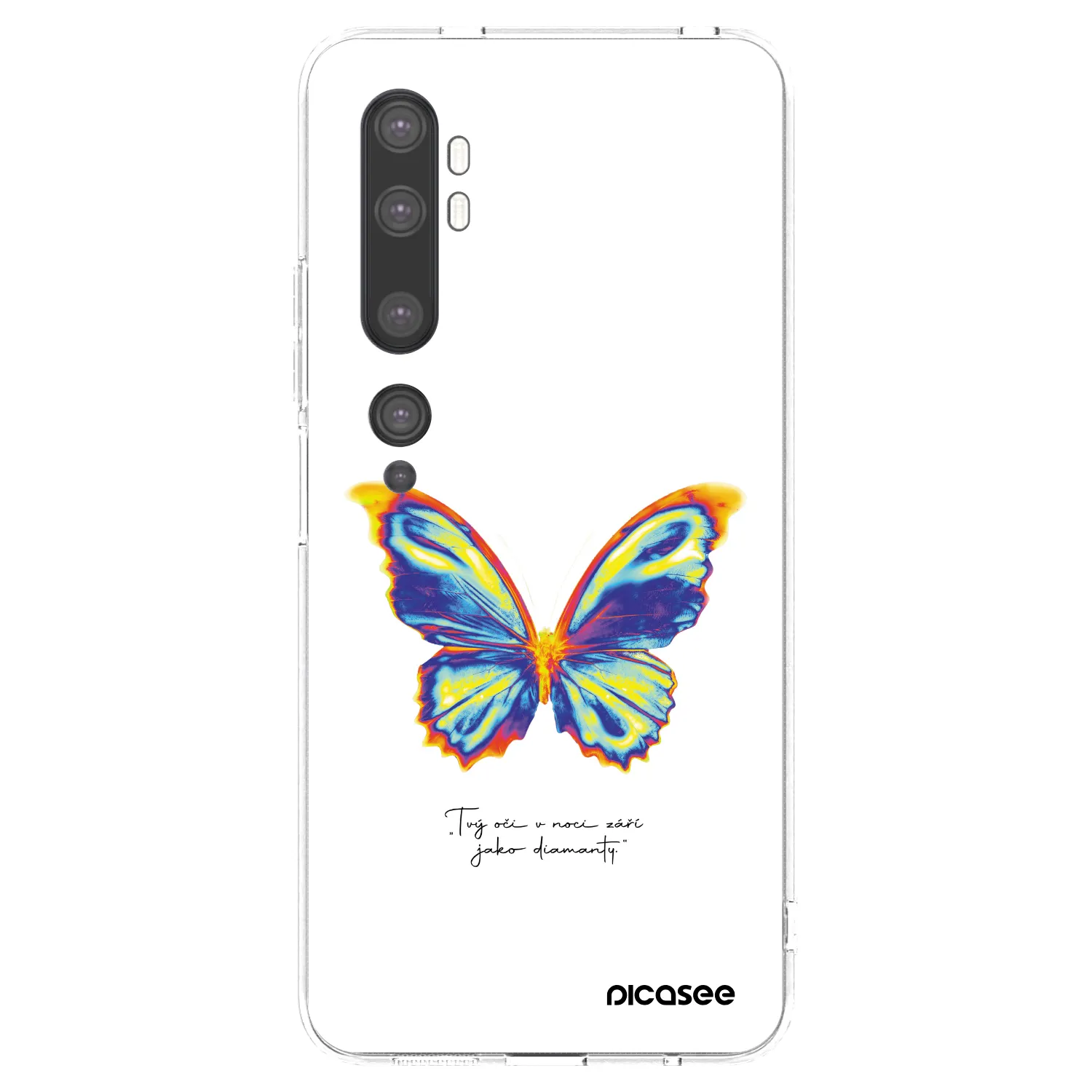 Picasee silikonowe przeźroczyste etui na Xiaomi Mi Note 10 (Pro) - Diamanty White