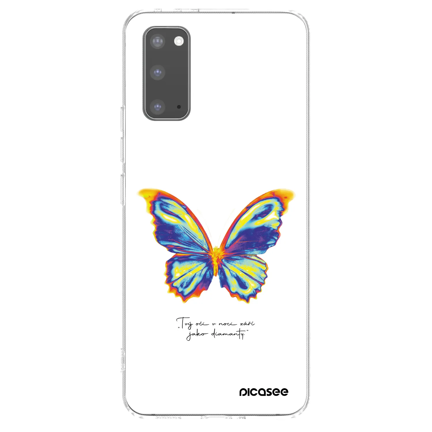 Picasee silikonowe przeźroczyste etui na Samsung Galaxy S20 G980F - Diamanty White