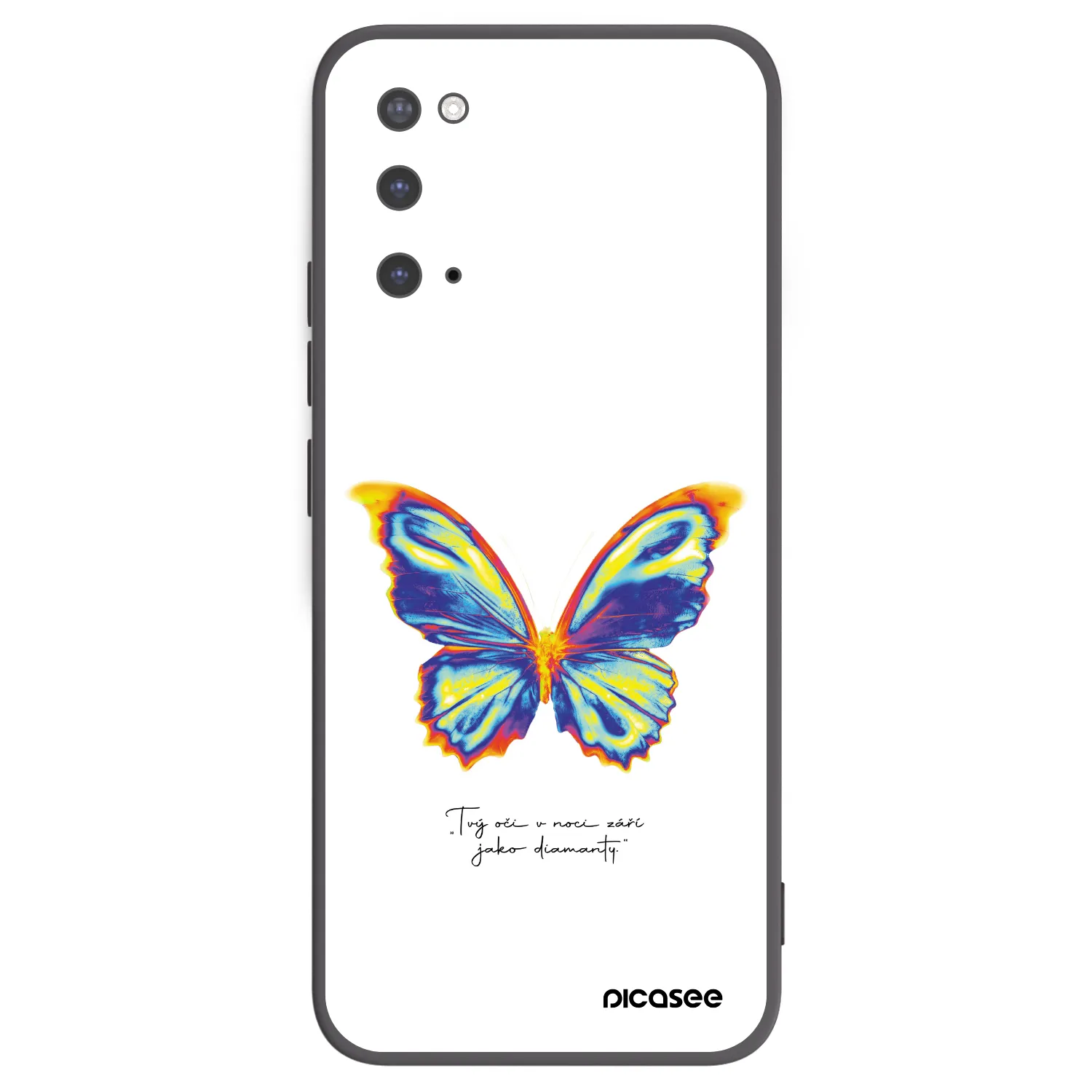 Picasee silikonowe czarne etui na Samsung Galaxy S20 G980F - Diamanty White