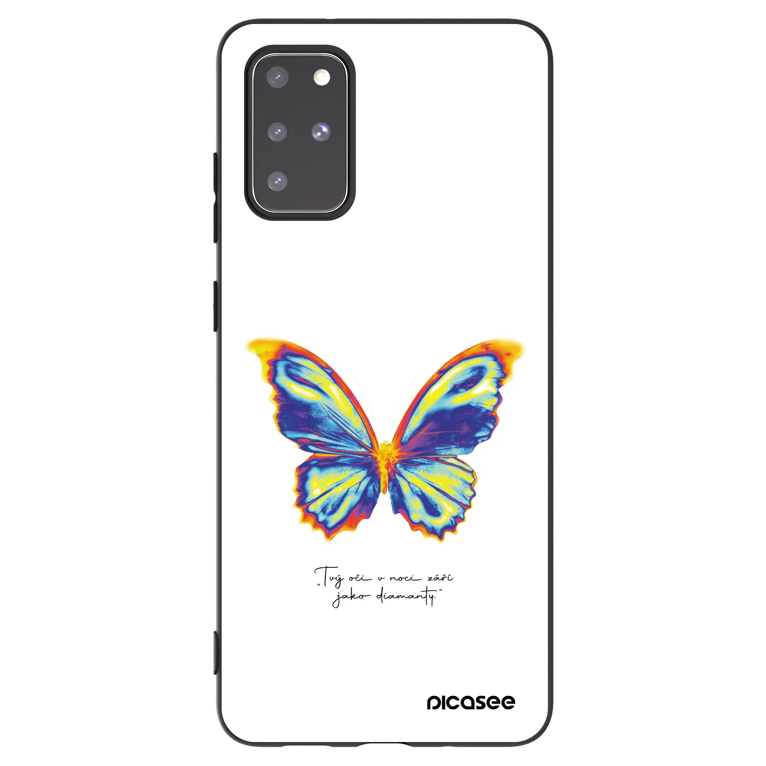 Picasee silikonowe czarne etui na Samsung Galaxy S20+ G985F - Diamanty White