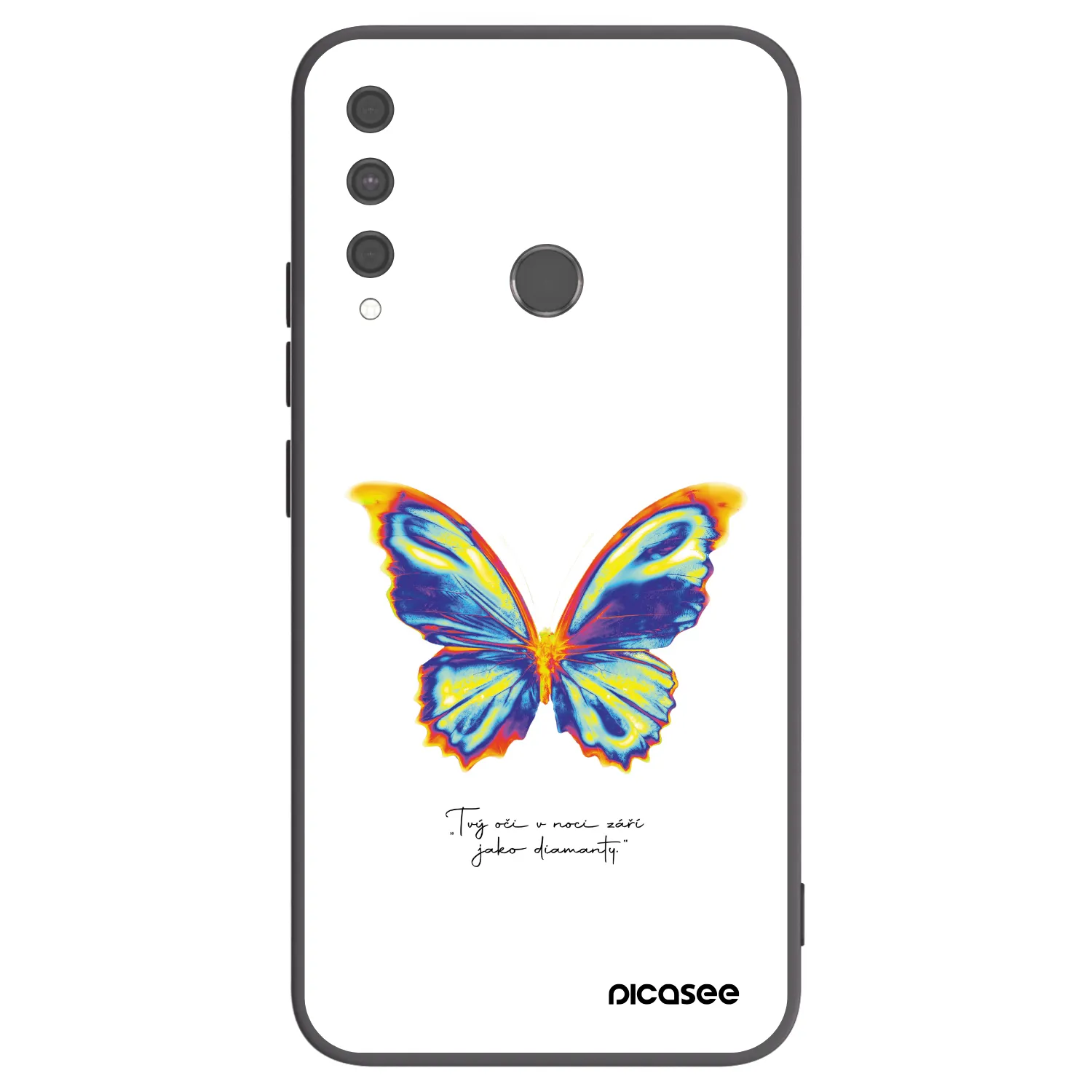 Picasee silikonowe czarne etui na Huawei P40 Lite E - Diamanty White