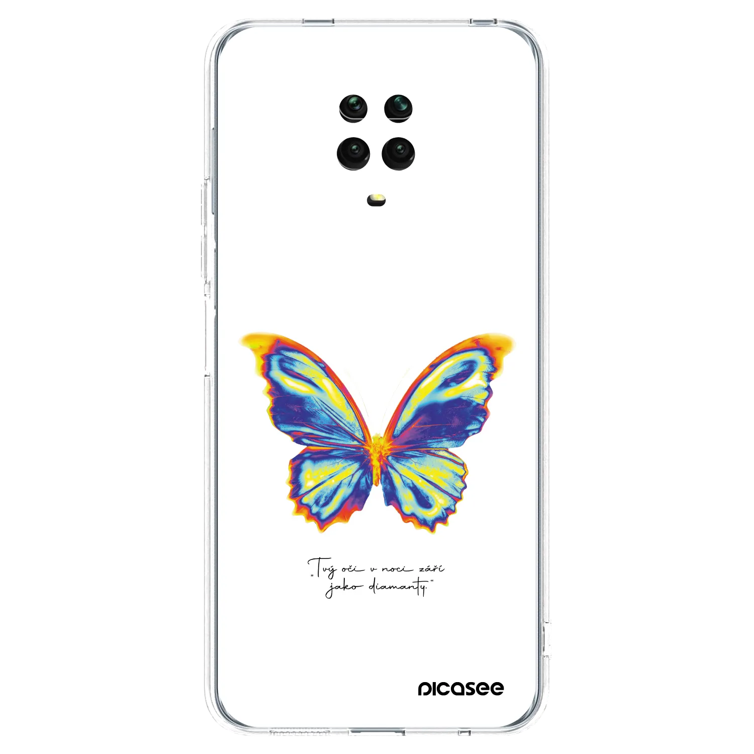 Picasee silikonowe przeźroczyste etui na Xiaomi Redmi Note 9 Pro - Diamanty White