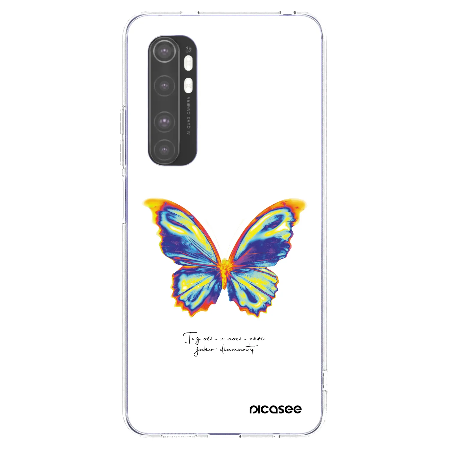 Picasee silikonowe przeźroczyste etui na Xiaomi Mi Note 10 Lite - Diamanty White