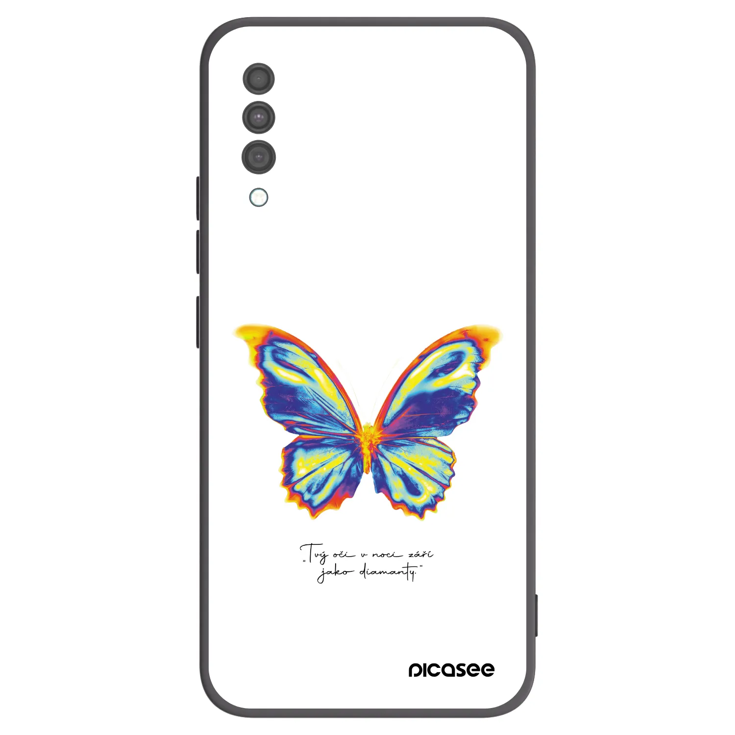 Picasee silikonowe czarne etui na Samsung Galaxy A30s A307F - Diamanty White