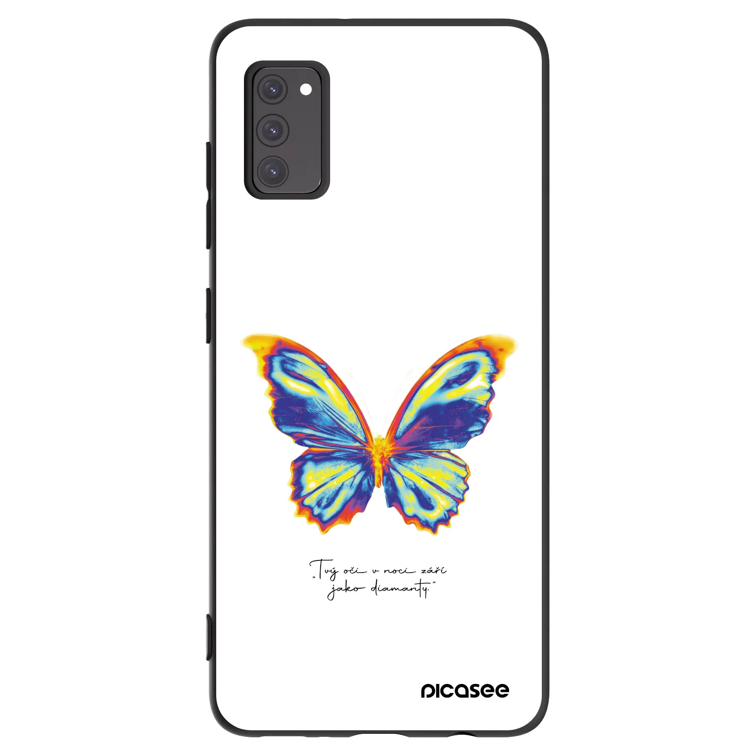 Picasee silikonowe czarne etui na Samsung Galaxy A41 A415F - Diamanty White