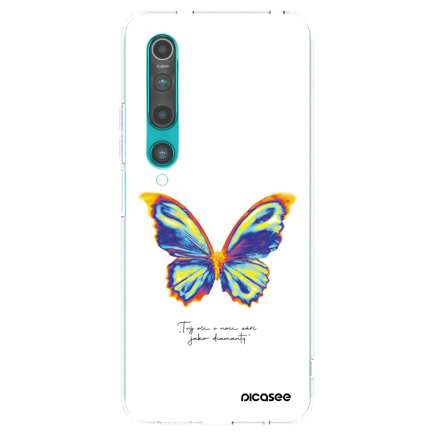 Picasee silikonowe przeźroczyste etui na Xiaomi Mi 10 - Diamanty White