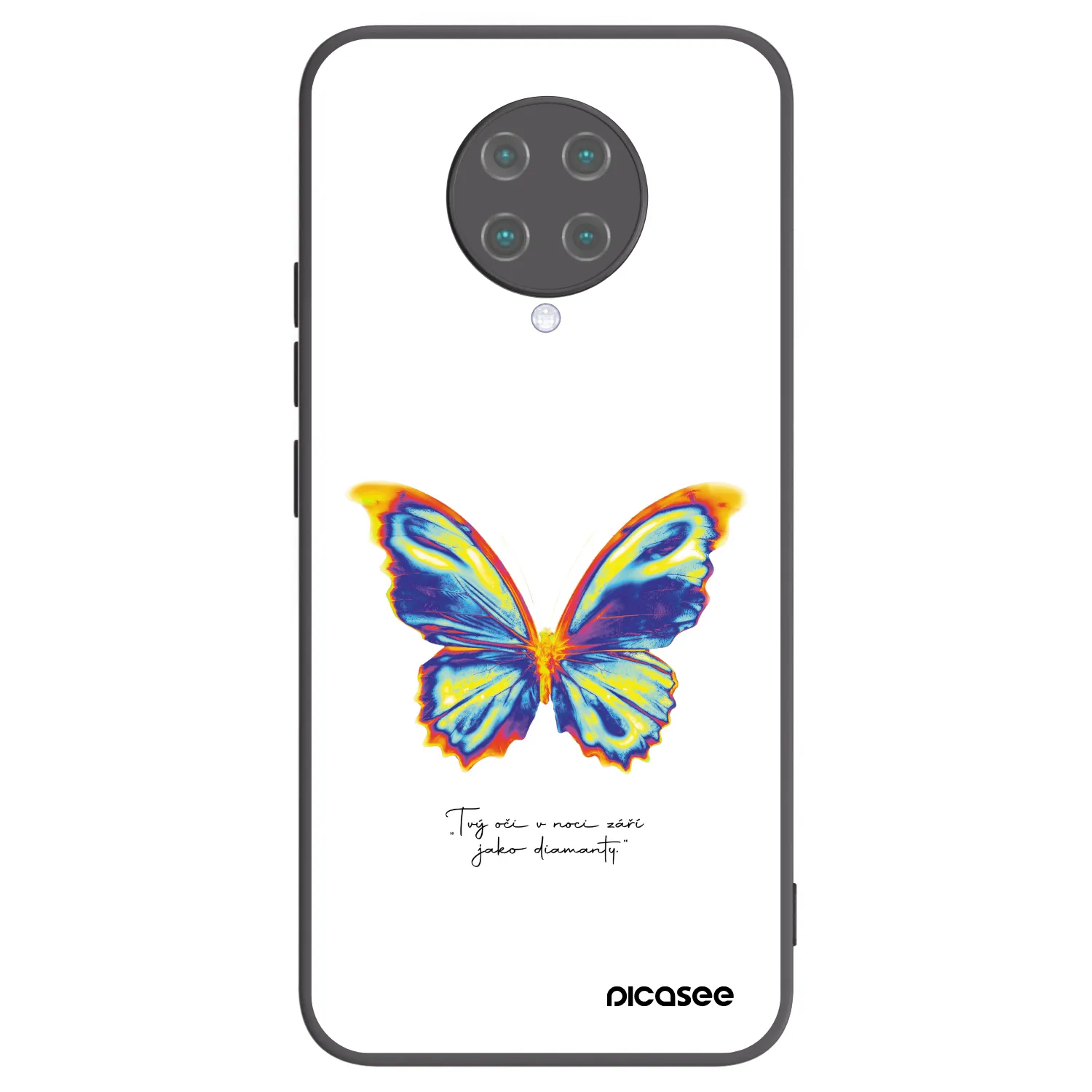 Picasee silikonowe czarne etui na Xiaomi Poco F2 Pro - Diamanty White