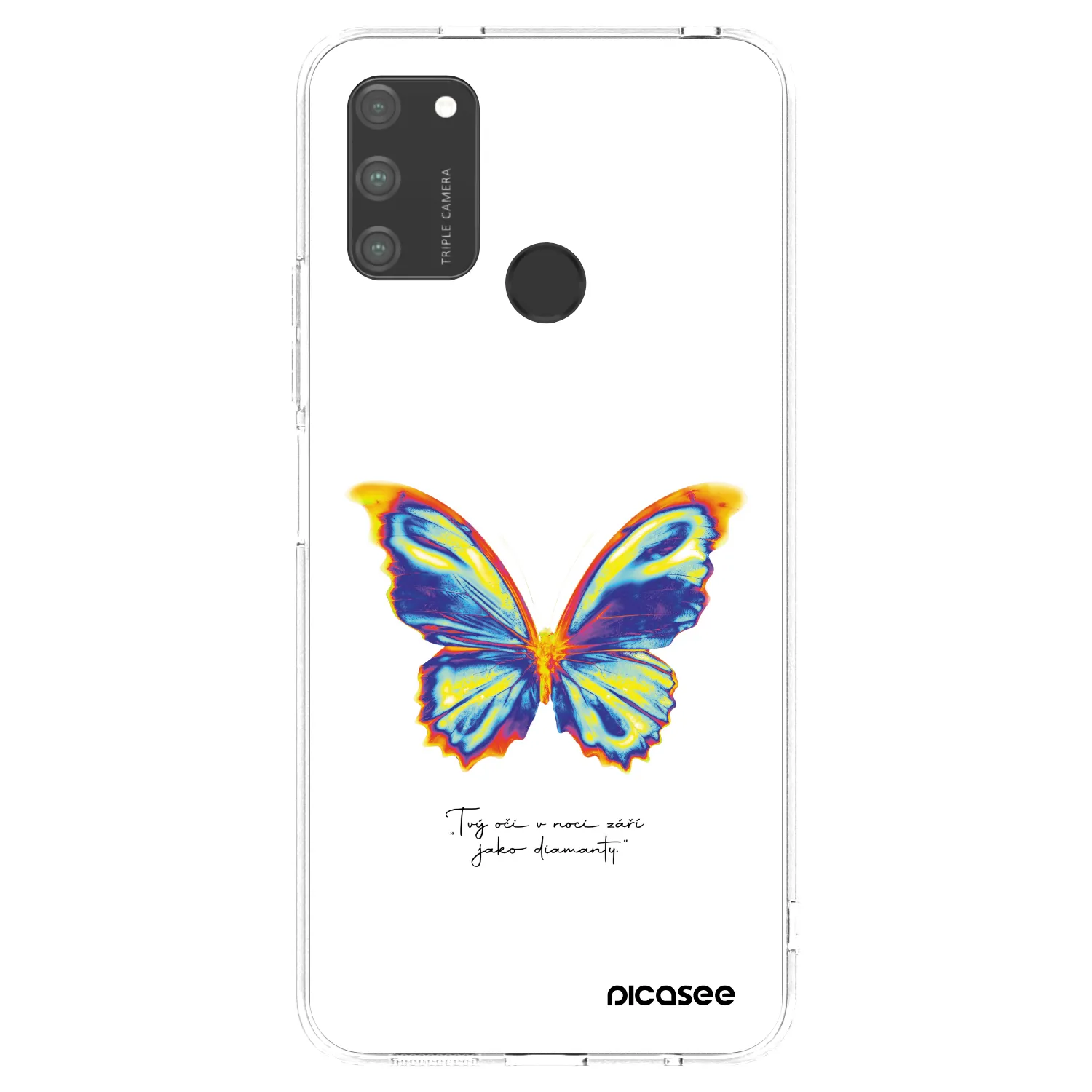 Picasee silikonowe przeźroczyste etui na Honor 9A - Diamanty White