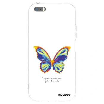 Picasee silikonowe przeźroczyste etui na Apple iPhone 5/5S/SE - Diamanty White