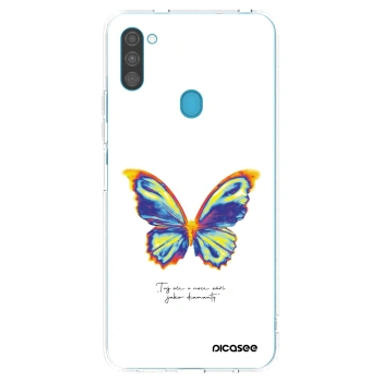 Picasee silikonowe przeźroczyste etui na Samsung Galaxy M11 - Diamanty White
