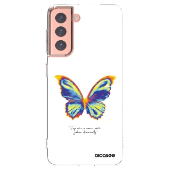 Picasee silikonowe przeźroczyste etui na Samsung Galaxy S21 5G G991B - Diamanty White