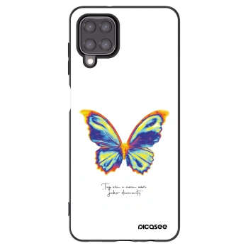 Picasee silikonowe czarne etui na Samsung Galaxy A12 A125F - Diamanty White