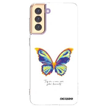 Picasee silikonowe przeźroczyste etui na Samsung Galaxy S21+ 5G G996F - Diamanty White