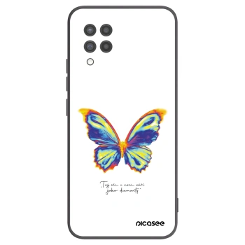 Picasee silikonowe czarne etui na Samsung Galaxy A42 A426B - Diamanty White