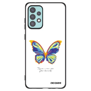 Picasee silikonowe czarne etui na Samsung Galaxy A72 A725F - Diamanty White