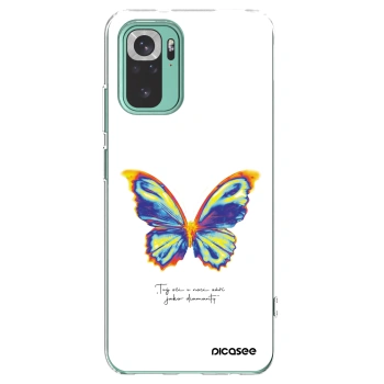 Picasee silikonowe przeźroczyste etui na Xiaomi Redmi Note 10 Pro - Diamanty White