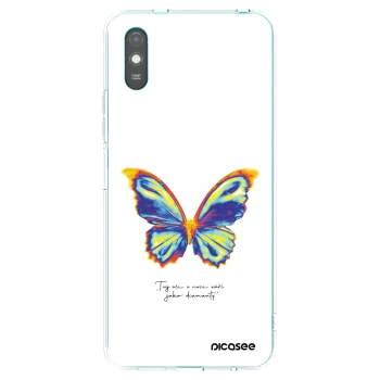 Picasee silikonowe przeźroczyste etui na Xiaomi Redmi 9AT - Diamanty White