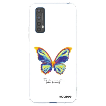 Picasee silikonowe przeźroczyste etui na Realme 7 - Diamanty White