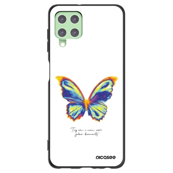 Picasee silikonowe czarne etui na Samsung Galaxy A22 A225F 4G - Diamanty White