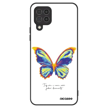 Etui na Samsung Galaxy A22 A225F 4G - Diamanty White