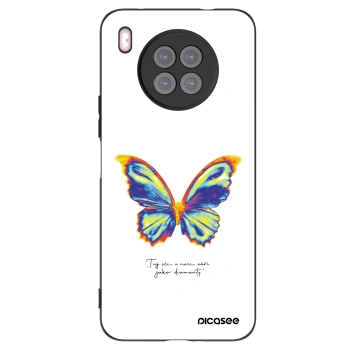 Picasee silikonowe czarne etui na Huawei Nova 8i - Diamanty White