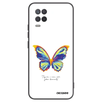 Picasee silikonowe czarne etui na Realme 8 5G - Diamanty White