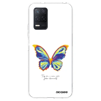 Picasee silikonowe przeźroczyste etui na Realme 8 5G - Diamanty White