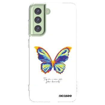 Picasee silikonowe przeźroczyste etui na Samsung Galaxy S21 FE 5G - Diamanty White