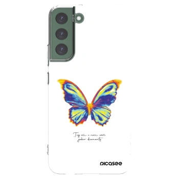 Picasee silikonowe przeźroczyste etui na Samsung Galaxy S22+ 5G - Diamanty White