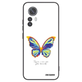 Picasee silikonowe czarne etui na Xiaomi 12 Pro - Diamanty White