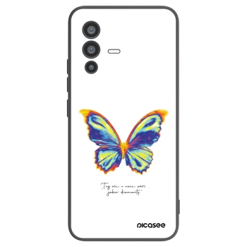 Picasee silikonowe czarne etui na Vivo V23 5G - Diamanty White