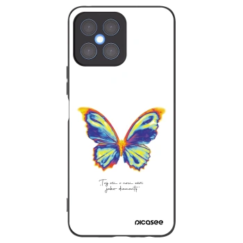 Picasee silikonowe czarne etui na Honor X8 4G - Diamanty White