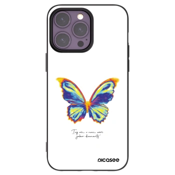 Picasee silikonowe czarne etui na Apple iPhone 14 Pro Max - Diamanty White