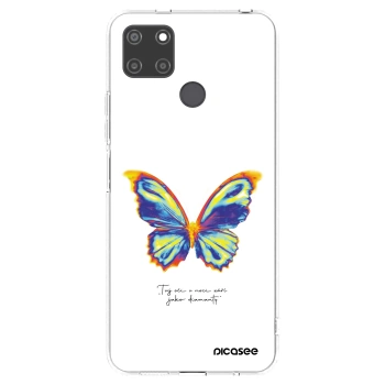 Picasee silikonowe przeźroczyste etui na Realme C21Y - Diamanty White