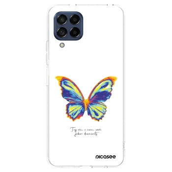 Picasee silikonowe przeźroczyste etui na Samsung Galaxy M53 5G - Diamanty White