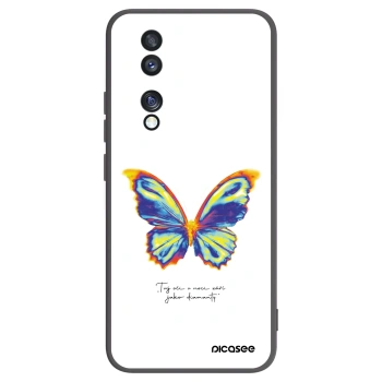 Picasee silikonowe czarne etui na Honor 70 - Diamanty White