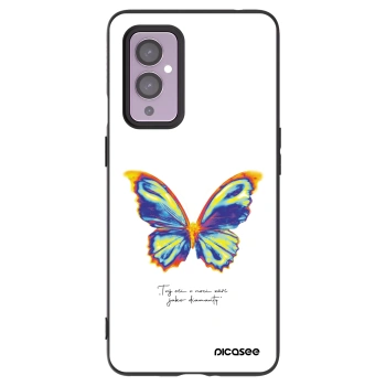 Picasee silikonowe czarne etui na OnePlus 9 - Diamanty White