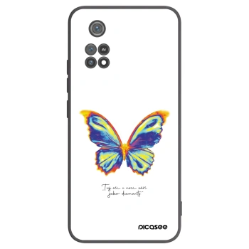 Picasee silikonowe czarne etui na Xiaomi Poco M4 Pro - Diamanty White