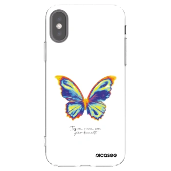 Picasee silikonowe przeźroczyste etui na Apple iPhone X/XS - Diamanty White