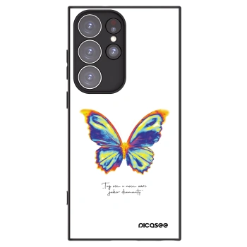 Picasee silikonowe czarne etui na Samsung Galaxy S23 Ultra 5G - Diamanty White