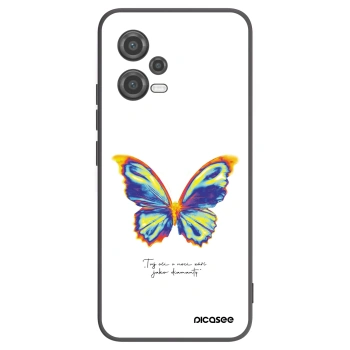 Picasee silikonowe czarne etui na Xiaomi Poco X5 - Diamanty White