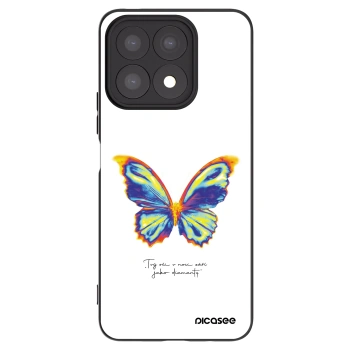 Picasee silikonowe czarne etui na Honor X8a - Diamanty White