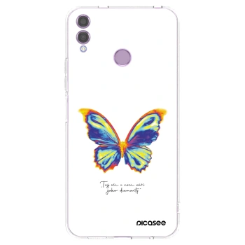 Picasee silikonowe przeźroczyste etui na Honor 8X - Diamanty White