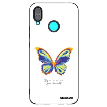 Picasee silikonowe czarne etui na Huawei Nova 3 - Diamanty White