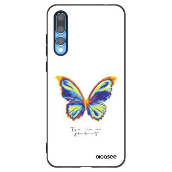 Picasee silikonowe czarne etui na Huawei P20 Pro - Diamanty White