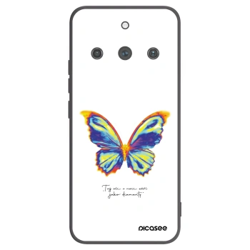 Picasee silikonowe czarne etui na Realme 11 Pro+ - Diamanty White