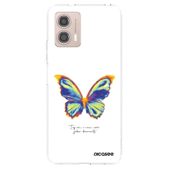 Picasee silikonowe przeźroczyste etui na Motorola Moto G53 5G - Diamanty White